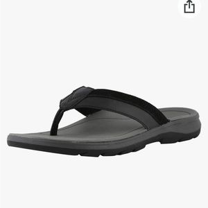 VIONIC Dennis Leather Sandal Flip Flop Color-White Size-8 NWT